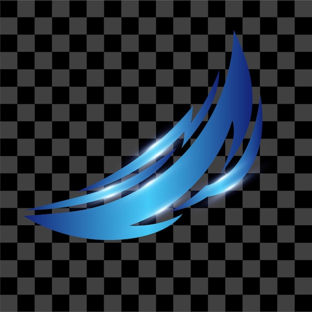 Forma abstracta azul con recursos de diseño de elementos de efectos especiales de brillo brillante