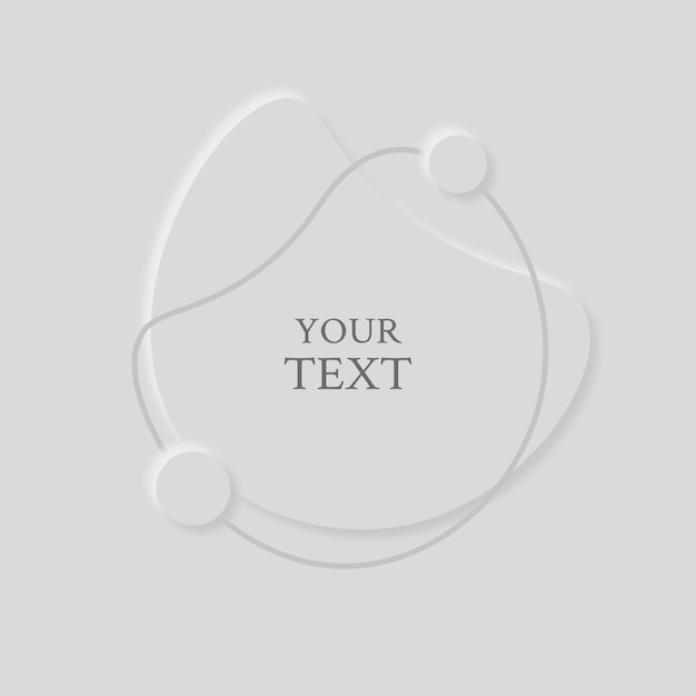 Una forma abstracta blanca con un lugar para tu texto
