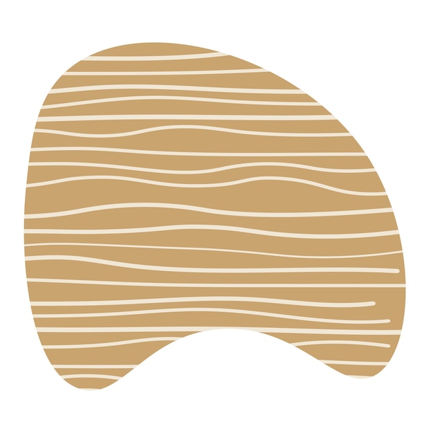 forma abstracta boho con textura de línea de tiras elemento vectorial clipart