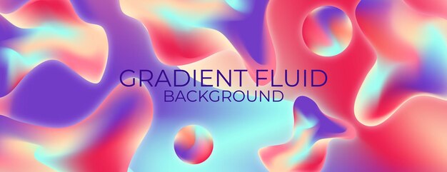 Forma abstracta de fluido degradado con diseño de fondo colorido