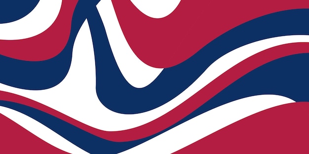 Forma abstracta Fondo Diseño de moda en colores blanco rojo azul plantilla para cartel de bandera