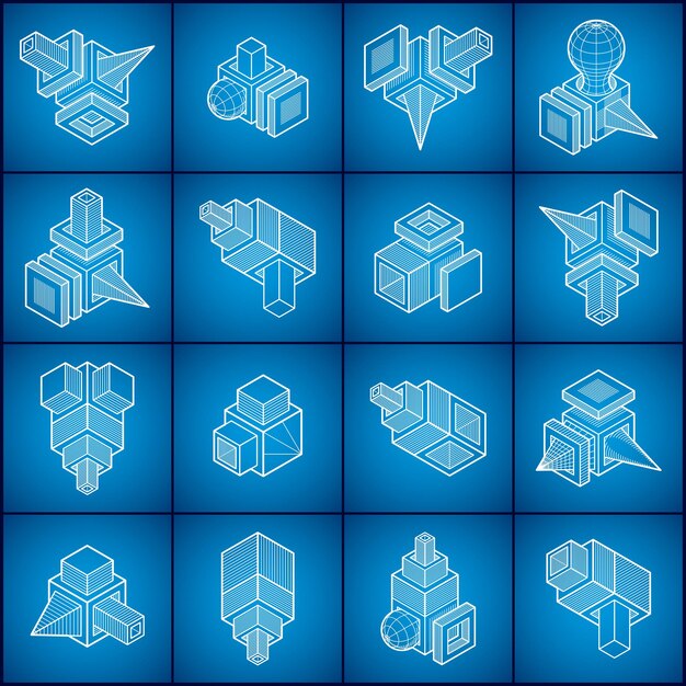 Forma abstracta de ingeniería, conjunto de vectores.