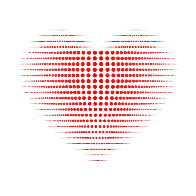 Vector forma abstracta de la línea de puntos de amor simple