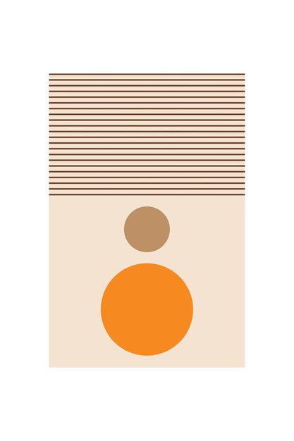 Forma abstracta plana con fondo geométrico boho