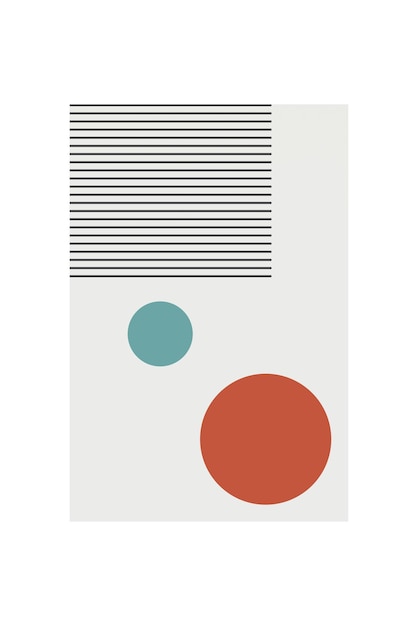 Forma abstracta plana con fondo geométrico boho