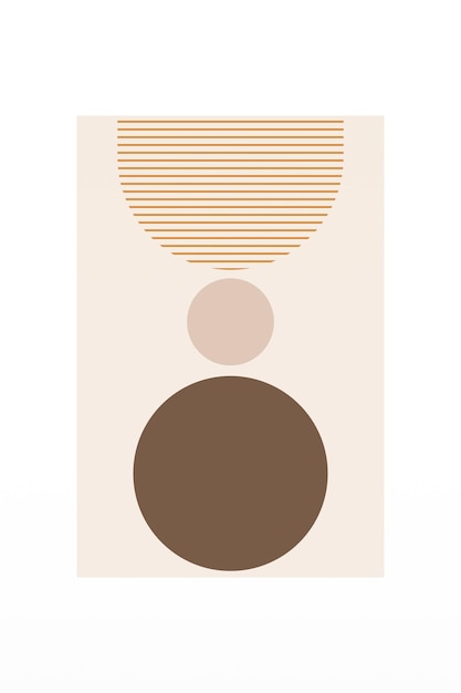 Forma abstracta plana con fondo geométrico boho