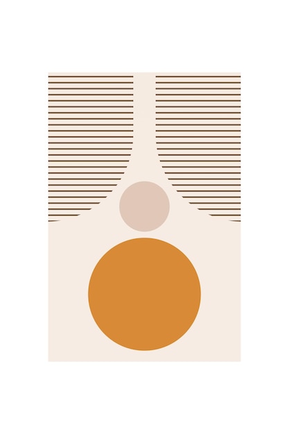 Forma abstracta plana con fondo geométrico boho