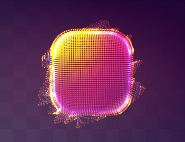 Forma abstracta de vector. colores brillantes y reflejos. arcoiris de neón.