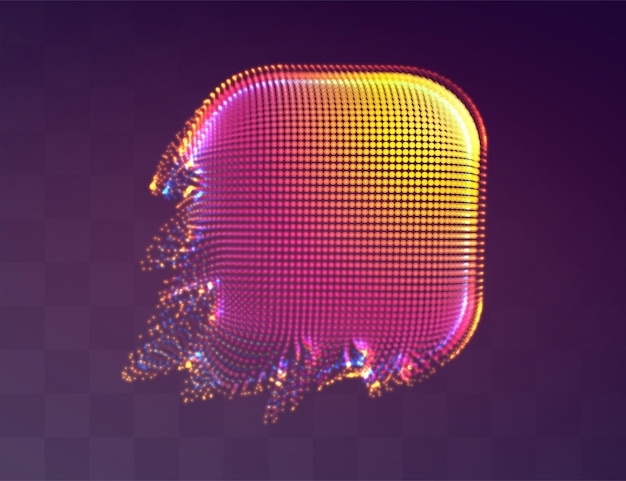 Forma abstracta de vector. colores brillantes y reflejos. arcoiris de neón.