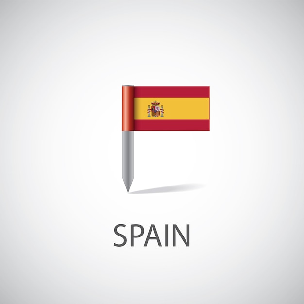 Forma de ángulo de la bandera de españa