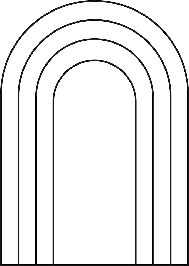 Vector forma de arco alineado
