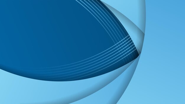 Forma azul abstracta de fondo con estilo de corte de papel de onda y tecnología moderna patrón geométrico Vector diseño gráfico abstracto patrón de banner presentación plantilla web de fondo