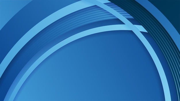 Forma azul abstracta de fondo con estilo de corte de papel de onda y tecnología moderna patrón geométrico Vector diseño gráfico abstracto patrón de banner presentación plantilla web de fondo