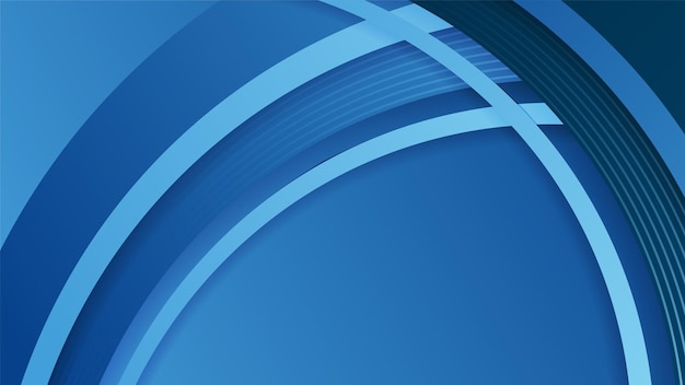 Forma azul abstracta de fondo con estilo de corte de papel de onda y tecnología moderna patrón geométrico Vector diseño gráfico abstracto patrón de banner presentación plantilla web de fondo