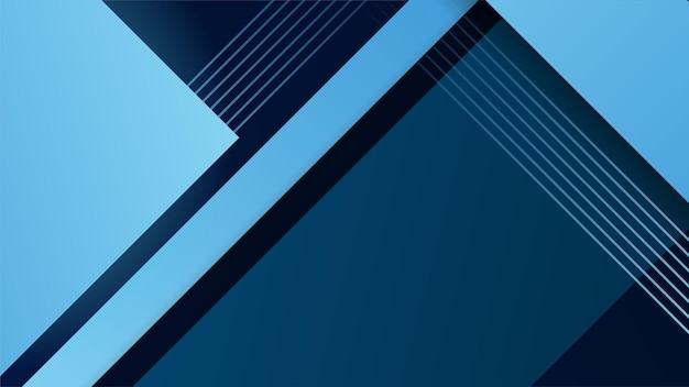 Forma azul abstracta de fondo con línea cuadrada y tecnología moderna patrón geométrico Vector diseño gráfico abstracto patrón de banner presentación plantilla web de fondo