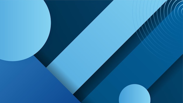 Forma azul abstracta de fondo con línea cuadrada y tecnología moderna patrón geométrico Vector diseño gráfico abstracto patrón de banner presentación plantilla web de fondo