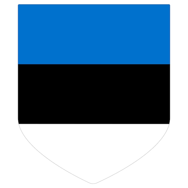 Vector forma de la bandera de estonia estancia diseño de la bandera