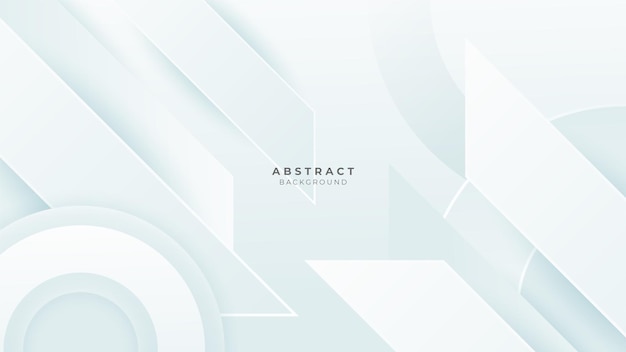 Forma blanca abstracta con fondo de concepto futurista Vector fondo geométrico gris abstracto Diseñado para fondo de presentación de negocios
