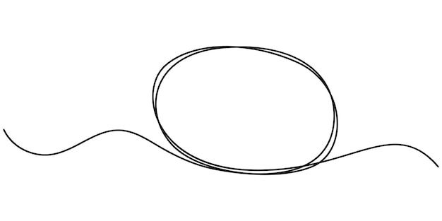 Forma de burbuja de habla dibujo continuo de una línea del icono vectorial de contorno aislado Burbuja de voz