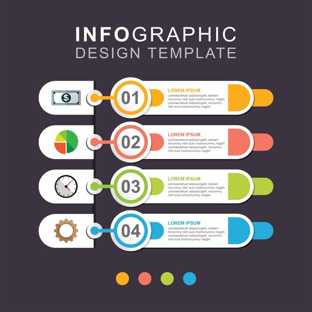 Forma de cápsula infográfica con gestión empresarial.