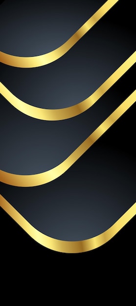 forma de cartel moderno color negro y oro fondo de lujo