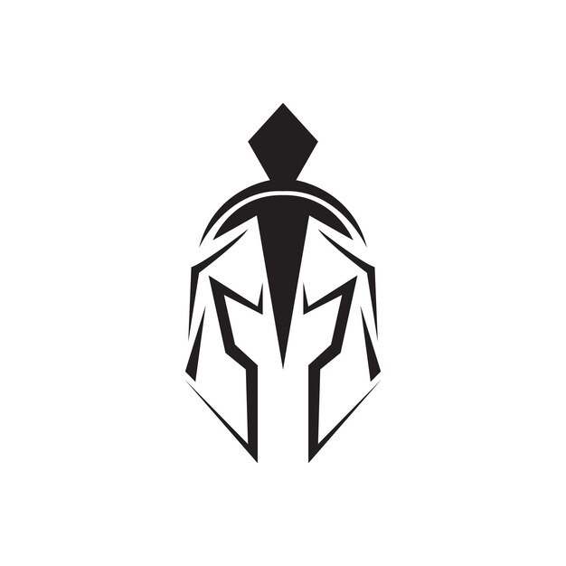 Forma casco espartano aislado logotipo diseño vector gráfico símbolo icono ilustración idea creativa