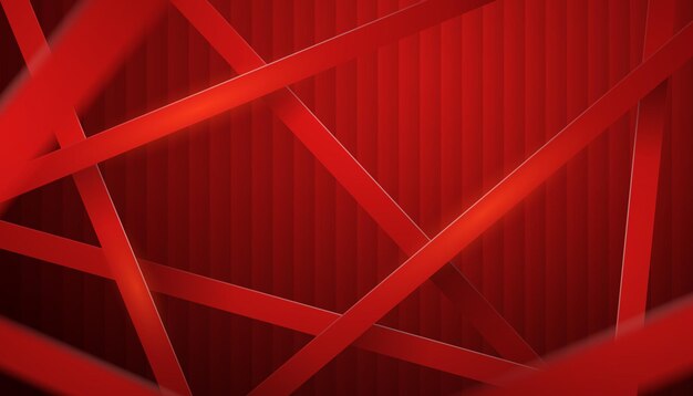Forma de cintas rojas de vector premium Fondo de cortina roja abstracta lujosa de alta calidad