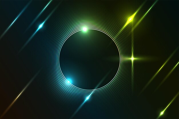 forma circular de neón para el fondo del logotipo de la empresa