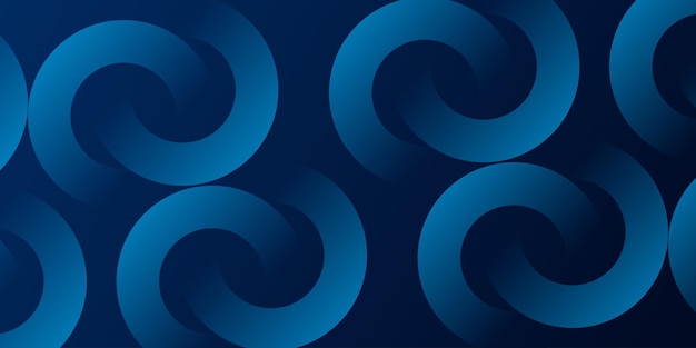 Forma de círculo azul oscuro fondo abstracto Círculo azul brillante forma geométrica con concepto de tecnología futura Ilustración vectorial