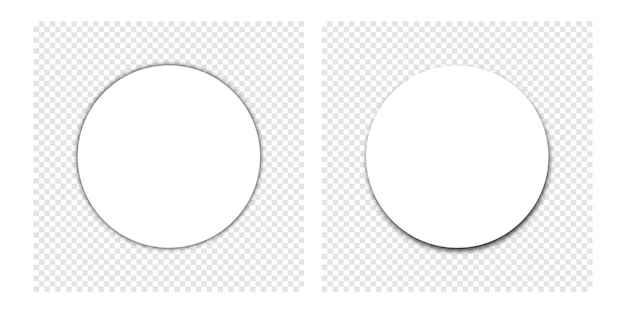 Forma de círculo blanco en blanco con efecto de sombra suave para el elemento de diseño