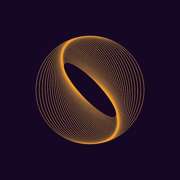 Forma de círculo dinámico Diseño de ondas lineales