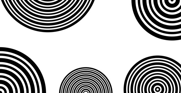 Forma de círculo geométrico negro Tecnología de fondo Papel de pared Abstracto Banner de negocios Vector