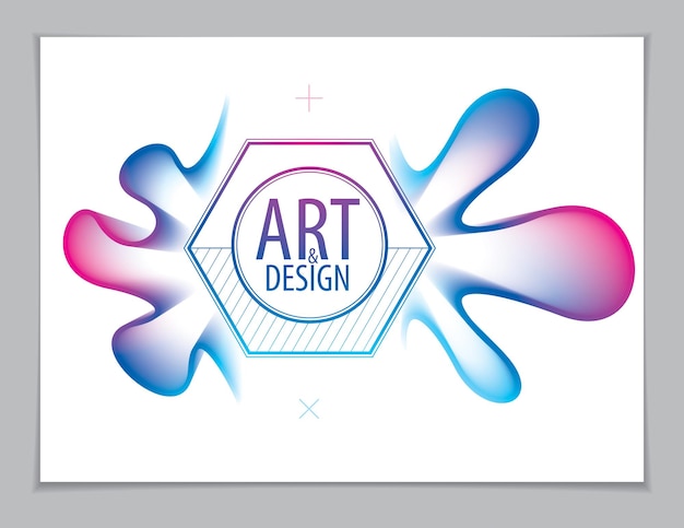 Forma de color gradiente de forma de flor 3d, elemento de arte abstracto vectorial. Perfecto para tarjeta de regalo, portada, cartel o folleto. Objeto dimensional de onda de color brillante.