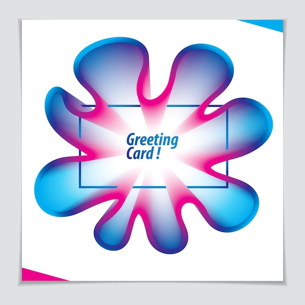 Forma de color gradiente de forma de flor 3d, elemento de arte abstracto vectorial. Perfecto para tarjeta de regalo, portada, cartel o folleto. Objeto dimensional de onda de color brillante.