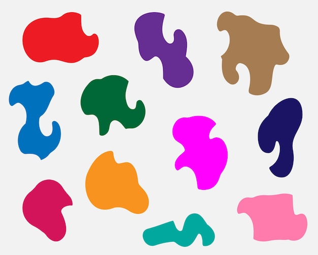 Forma de color libre Arte vectorial Conjunto de formas vectoriales de color libre