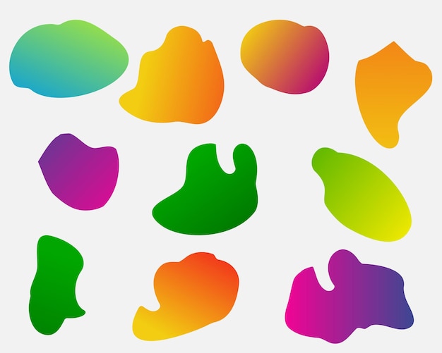 Vector forma de color libre arte vectorial conjunto de formas vectoriales de color libre