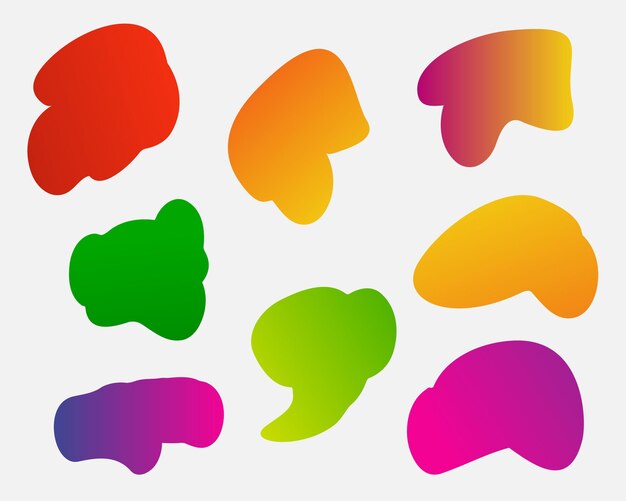 Forma de color libre Arte vectorial Conjunto de formas vectoriales de color libre