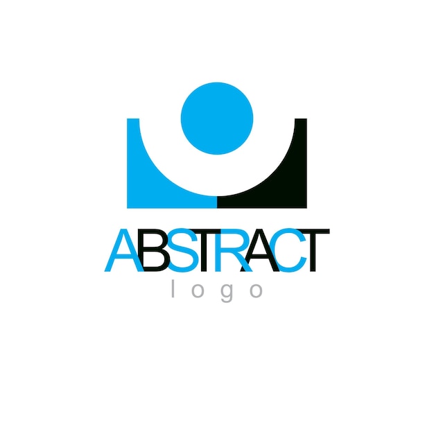 La forma conceptual geométrica del vector se puede utilizar como logotipo abstracto de carrera empresarial exitosa.