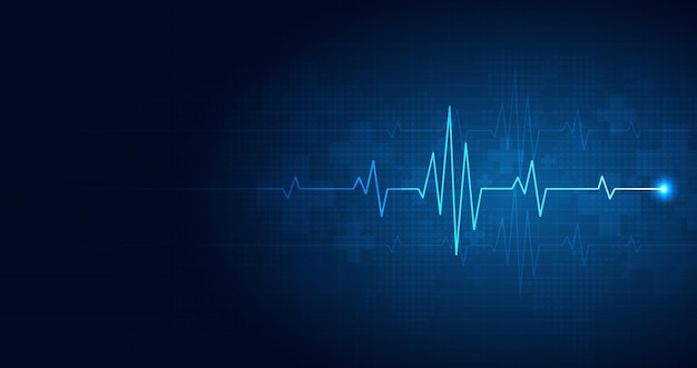 Forma de corazón de atención médica con pulso de cardio rojo latido del corazón fondo abstracto médico solitario Diseño simple moderno Signo de icono o diseño de vector de logotipo