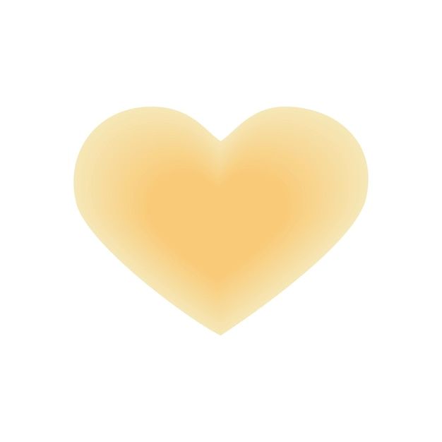 Forma de corazón borrosa en estilo y2k Gradiente elemento de amor de moda