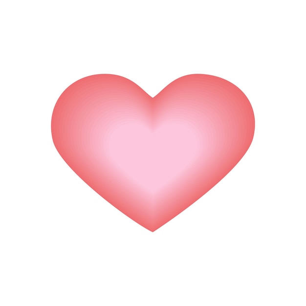 Forma de corazón borrosa en estilo y2k Gradiente elemento de amor de moda