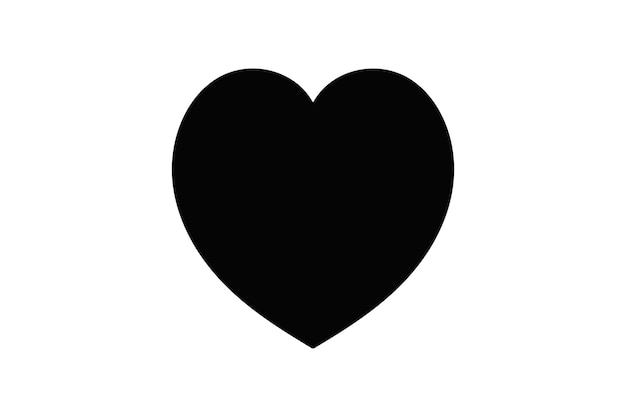 una forma de corazón con un corazón negro en él