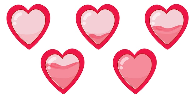 Forma de corazón con medidor de llenado Ilustración vectorial EPS10