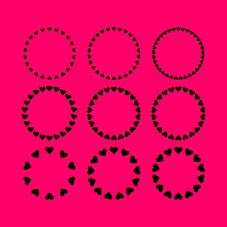 Vector forma del corazón símbolo de amor vector silueta