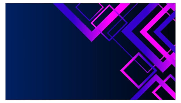 Forma cuadrada geométrica degradada de colores brillantes sobre fondo morado oscuro Vector eps10