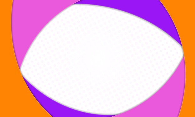 Forma de curva rosa naranja y púrpura en el fondo de estilo de papel. Ilustración vectorial.