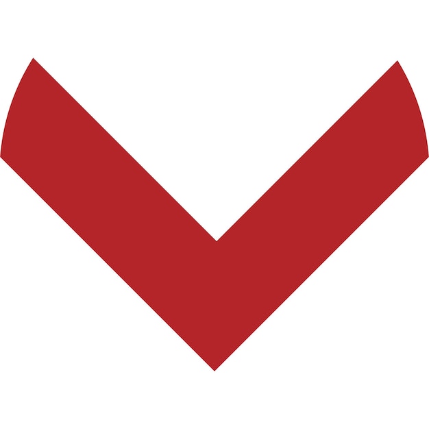 Forma decorativa en V para el logotipo