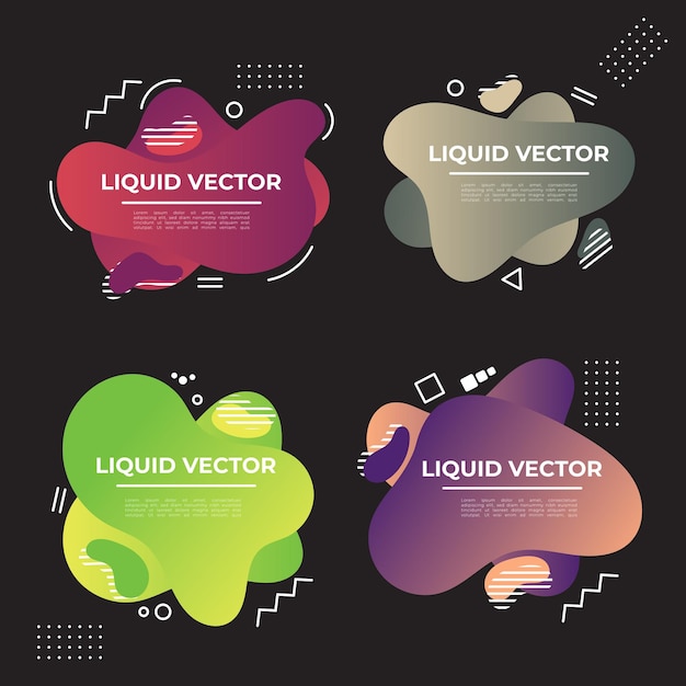 Forma de degradado abstracto de vector líquido