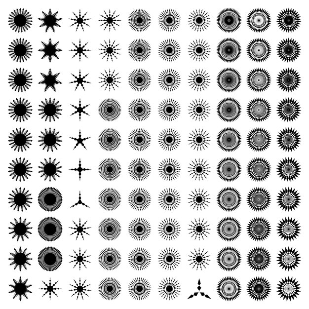 Forma de destellos y forma de copos de fuego 50 Set