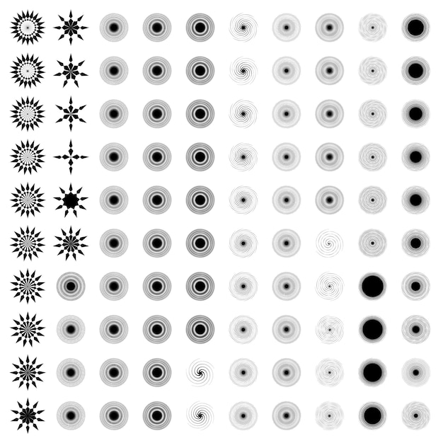 Forma de destellos y forma de copos de fuego 50 Set